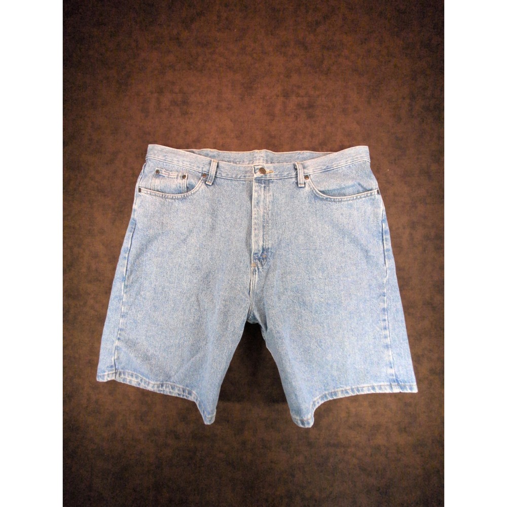 Wrangler Mens Light Wash Relaxed Fit Denim Shorts Jorts 606NWLT Size 42 Blue